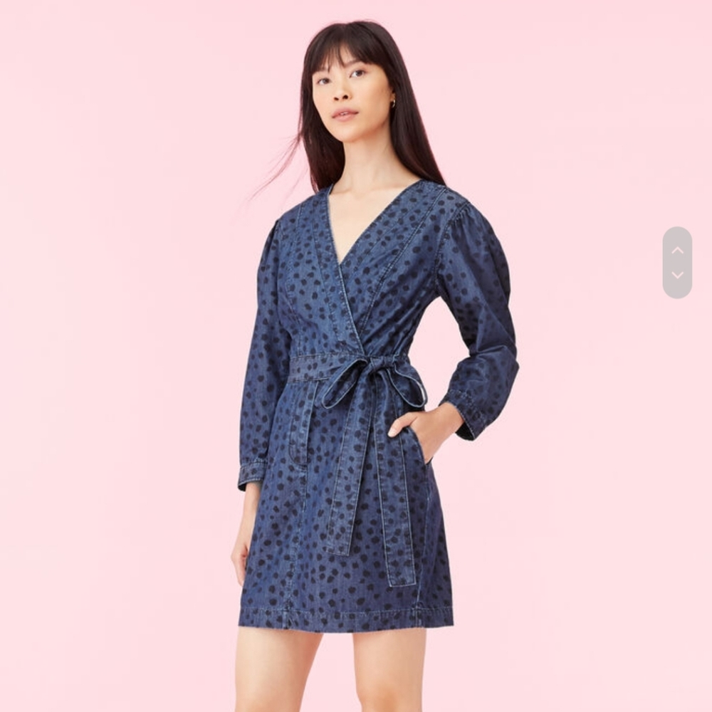 Rebecca Taylor LA VIE LE FAUNE DENIM DRESS Size medium